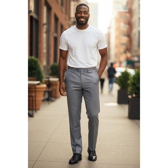 Awearness Kenneth Cole Slacks 38W 32L Grey Pants - Picture 1 of 6